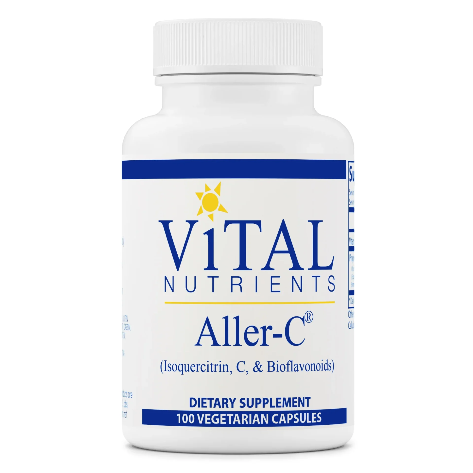 Vital Nutrients Aller C bottle on a white bg