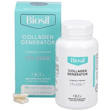 A bottle of collagen generator capsules