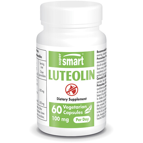 Luteolin bottle on a white background